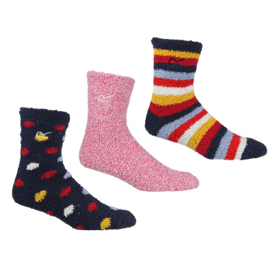 Women`s 3 Pair Cosy Lounge Socks, 3YJ, 3-5