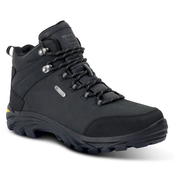 Men`s Burrell Leather Waterproof Walking Boots, 800, UK-9
