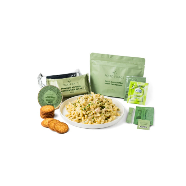 Tūristu pārtikas komplekts Food Force Pasta Carbonara, N