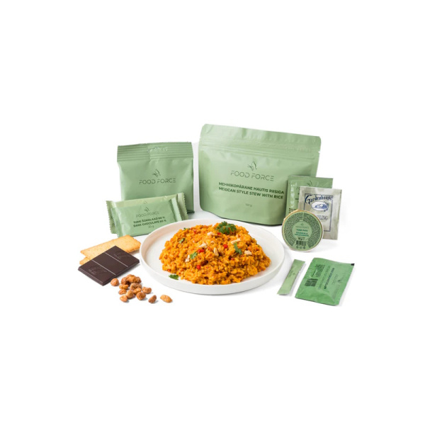 Tūristu pārtikas komplekts Food Force Sautējums meksikāņu gaumē ar rīsiem, N