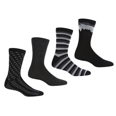 Men`s 4 Pair Lifestyle Socks, 800, 9-12